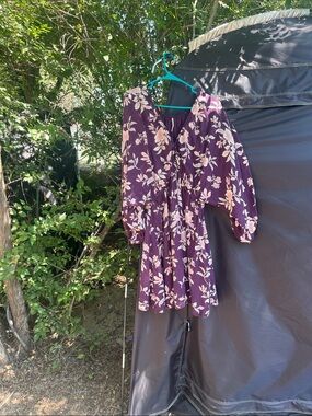 Free People Purple Floral Mini Dress